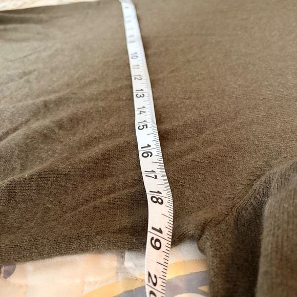 Antonio Melani 100% Cashmere Basic Crew Neck Sweater Olive Green Top, L - Picture 5 of 11